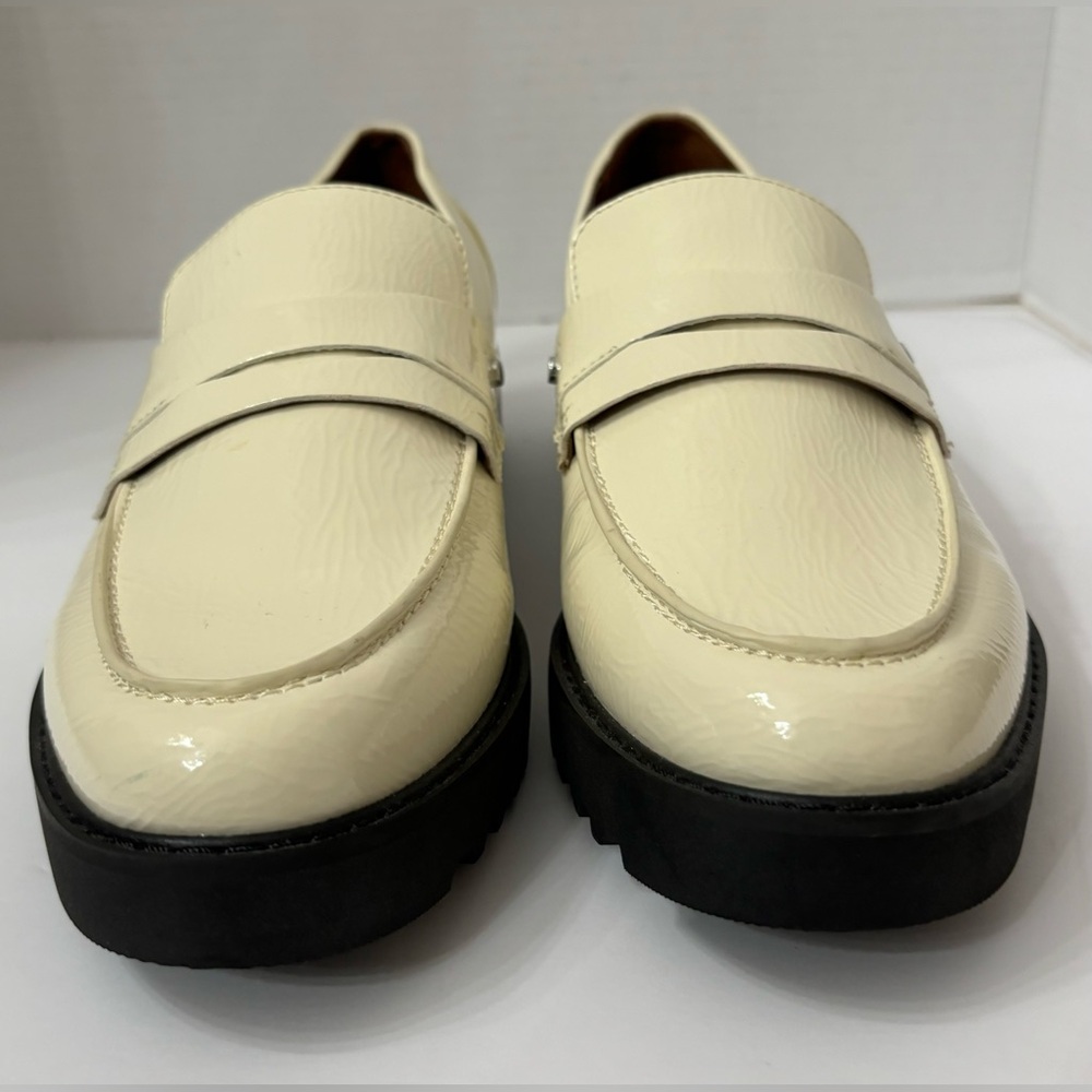 Franco Sarto Cassandra Chunky Heel Penny Loafers Size 10
